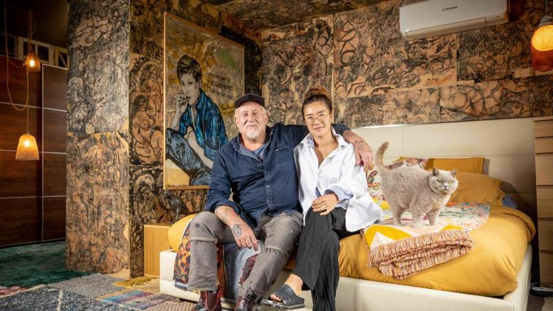 Het huis van de Hepburn Springs-familie van kunstenaar David Bromley geschilderd als een potentieel luxe toevluchtsoord